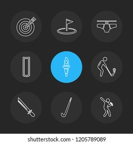 Set of 9 icons, for web, internet, mobile apps, interface design: business, finance, shopping, communication, fitness, computer, media, transportation, travel, easter, christmas, summer, device