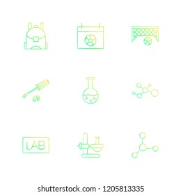 Set of 9 icons, for web, internet, mobile apps, interface design: business, finance, shopping, communication, fitness, computer, media, transportation, travel, easter, christmas, summer, device