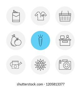 Set of 9 icons, for web, internet, mobile apps, interface design: business, finance, shopping, communication, fitness, computer, media, transportation, travel, easter, christmas, summer, device