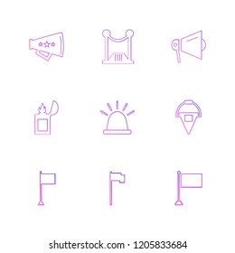 Set of 9 icons, for web, internet, mobile apps, interface design: business, finance, shopping, communication, fitness, computer, media, transportation, travel, easter, christmas, summer, device