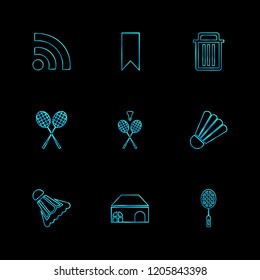 Set of 9 icons, for web, internet, mobile apps, interface design: business, finance, shopping, communication, fitness, computer, media, transportation, travel, easter, christmas, summer, device