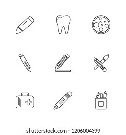Set of 9 icons, for web, internet, mobile apps, interface design: business, finance, shopping, communication, fitness, computer, media, transportation, travel, easter, christmas, summer, device