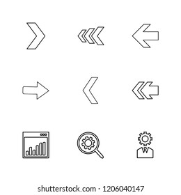 Set of 9 icons, for web, internet, mobile apps, interface design: business, finance, shopping, communication, fitness, computer, media, transportation, travel, easter, christmas, summer, device