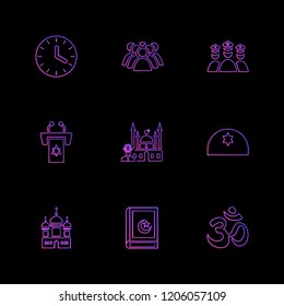 Set of 9 icons, for web, internet, mobile apps, interface design: business, finance, shopping, communication, fitness, computer, media, transportation, travel, easter, christmas, summer, device