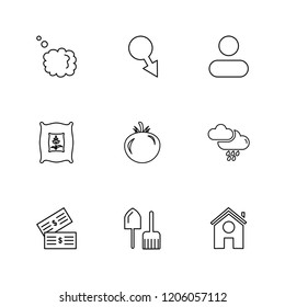 Set of 9 icons, for web, internet, mobile apps, interface design: business, finance, shopping, communication, fitness, computer, media, transportation, travel, easter, christmas, summer, device