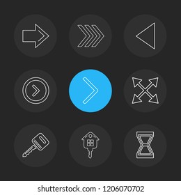 Set of 9 icons, for web, internet, mobile apps, interface design: business, finance, shopping, communication, fitness, computer, media, transportation, travel, easter, christmas, summer, device