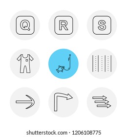 Set of 9 icons, for web, internet, mobile apps, interface design: business, finance, shopping, communication, fitness, computer, media, transportation, travel, easter, christmas, summer, device