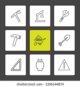 Set of 9 icons, for web, internet, mobile apps, interface design: business, finance, shopping, communication, fitness, computer, media, transportation, travel, easter, christmas, summer, device
