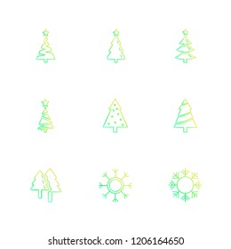 Set of 9 icons, for web, internet, mobile apps, interface design: business, finance, shopping, communication, fitness, computer, media, transportation, travel, easter, christmas, summer, device