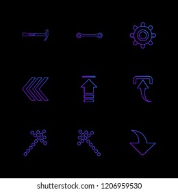Set of 9 icons, for web, internet, mobile apps, interface design: business, finance, shopping, communication, fitness, computer, media, transportation, travel, easter, christmas, summer, device