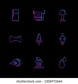 Set of 9 icons, for web, internet, mobile apps, interface design: business, finance, shopping, communication, fitness, computer, media, transportation, travel, easter, christmas, summer, device