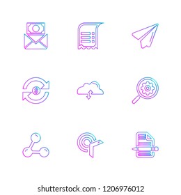 Set of 9 icons, for web, internet, mobile apps, interface design: business, finance, shopping, communication, fitness, computer, media, transportation, travel, easter, christmas, summer, device