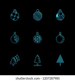 Set of 9 icons, for web, internet, mobile apps, interface design: business, finance, shopping, communication, fitness, computer, media, transportation, travel, easter, christmas, summer, device
