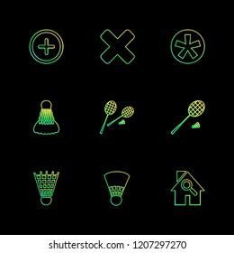 Set of 9 icons, for web, internet, mobile apps, interface design: business, finance, shopping, communication, fitness, computer, media, transportation, travel, easter, christmas, summer, device