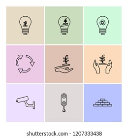 Set of 9 icons, for web, internet, mobile apps, interface design: business, finance, shopping, communication, fitness, computer, media, transportation, travel, easter, christmas, summer, device