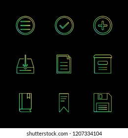 Set of 9 icons, for web, internet, mobile apps, interface design: business, finance, shopping, communication, fitness, computer, media, transportation, travel, easter, christmas, summer, device