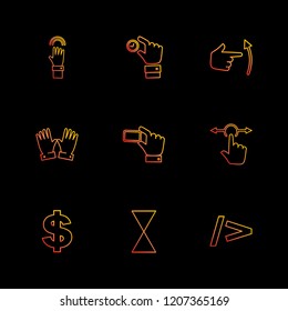 Set of 9 icons, for web, internet, mobile apps, interface design: business, finance, shopping, communication, fitness, computer, media, transportation, travel, easter, christmas, summer, device