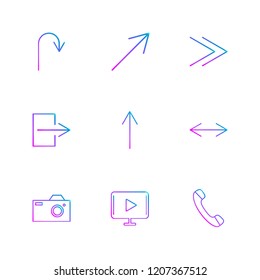 Set of 9 icons, for web, internet, mobile apps, interface design: business, finance, shopping, communication, fitness, computer, media, transportation, travel, easter, christmas, summer, device