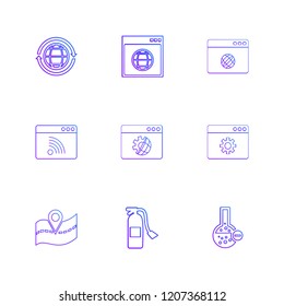 Set of 9 icons, for web, internet, mobile apps, interface design: business, finance, shopping, communication, fitness, computer, media, transportation, travel, easter, christmas, summer, device