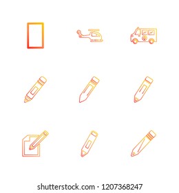 Set of 9 icons, for web, internet, mobile apps, interface design: business, finance, shopping, communication, fitness, computer, media, transportation, travel, easter, christmas, summer, device
