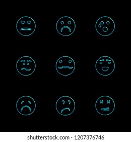 Set of 9 icons, for web, internet, mobile apps, interface design: business, finance, shopping, communication, fitness, computer, media, transportation, travel, easter, christmas, summer, device