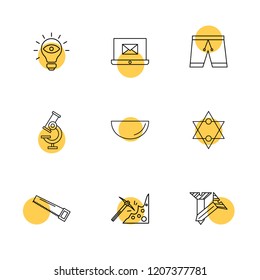 Set of 9 icons, for web, internet, mobile apps, interface design: business, finance, shopping, communication, fitness, computer, media, transportation, travel, easter, christmas, summer, device