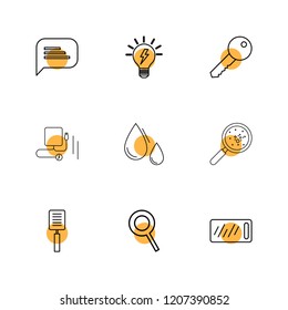 Set of 9 icons, for web, internet, mobile apps, interface design: business, finance, shopping, communication, fitness, computer, media, transportation, travel, easter, christmas, summer, device
