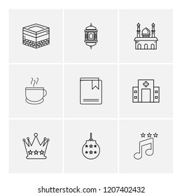 Set of 9 icons, for web, internet, mobile apps, interface design: business, finance, shopping, communication, fitness, computer, media, transportation, travel, easter, christmas, summer, device