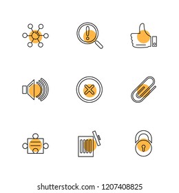 Set of 9 icons, for web, internet, mobile apps, interface design: business, finance, shopping, communication, fitness, computer, media, transportation, travel, easter, christmas, summer, device