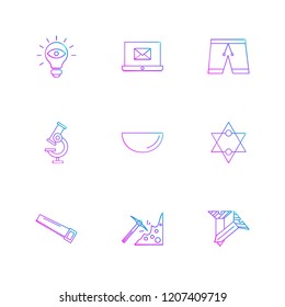 Set of 9 icons, for web, internet, mobile apps, interface design: business, finance, shopping, communication, fitness, computer, media, transportation, travel, easter, christmas, summer, device