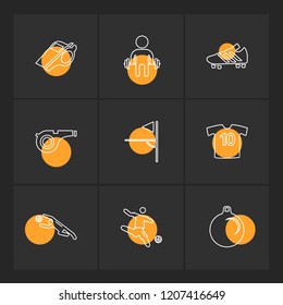 Set of 9 icons, for web, internet, mobile apps, interface design: business, finance, shopping, communication, fitness, computer, media, transportation, travel, easter, christmas, summer, device
