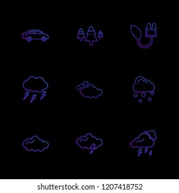 Set of 9 icons, for web, internet, mobile apps, interface design: business, finance, shopping, communication, fitness, computer, media, transportation, travel, easter, christmas, summer, device