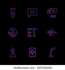 Set of 9 icons, for web, internet, mobile apps, interface design: business, finance, shopping, communication, fitness, computer, media, transportation, travel, easter, christmas, summer, device