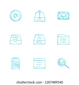 Set of 9 icons, for web, internet, mobile apps, interface design: business, finance, shopping, communication, fitness, computer, media, transportation, travel, easter, christmas, summer, device