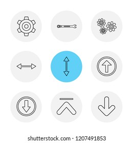 Set of 9 icons, for web, internet, mobile apps, interface design: business, finance, shopping, communication, fitness, computer, media, transportation, travel, easter, christmas, summer, device