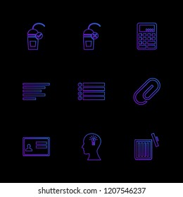 Set of 9 icons, for web, internet, mobile apps, interface design: business, finance, shopping, communication, fitness, computer, media, transportation, travel, easter, christmas, summer, device