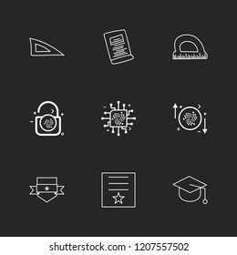 Set of 9 icons, for web, internet, mobile apps, interface design: business, finance, shopping, communication, fitness, computer, media, transportation, travel, easter, christmas, summer, device