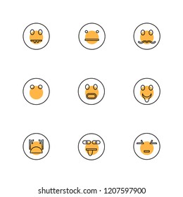 Set of 9 icons, for web, internet, mobile apps, interface design: business, finance, shopping, communication, fitness, computer, media, transportation, travel, easter, christmas, summer, device