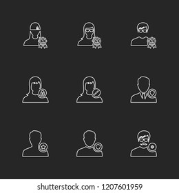 Set of 9 icons, for web, internet, mobile apps, interface design: business, finance, shopping, communication, fitness, computer, media, transportation, travel, easter, christmas, summer, device