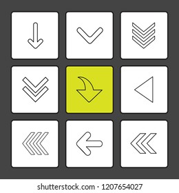 Set of 9 icons, for web, internet, mobile apps, interface design: business, finance, shopping, communication, fitness, computer, media, transportation, travel, easter, christmas, summer, device