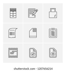Set of 9 icons, for web, internet, mobile apps, interface design: business, finance, shopping, communication, fitness, computer, media, transportation, travel, easter, christmas, summer, device