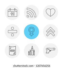 Set of 9 icons, for web, internet, mobile apps, interface design: business, finance, shopping, communication, fitness, computer, media, transportation, travel, easter, christmas, summer, device