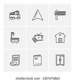 Set of 9 icons, for web, internet, mobile apps, interface design: business, finance, shopping, communication, fitness, computer, media, transportation, travel, easter, christmas, summer, device