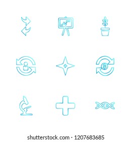 Set of 9 icons, for web, internet, mobile apps, interface design: business, finance, shopping, communication, fitness, computer, media, transportation, travel, easter, christmas, summer, device