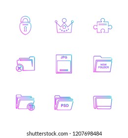 Set of 9 icons, for web, internet, mobile apps, interface design: business, finance, shopping, communication, fitness, computer, media, transportation, travel, easter, christmas, summer, device