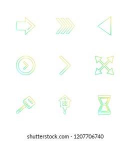 Set of 9 icons, for web, internet, mobile apps, interface design: business, finance, shopping, communication, fitness, computer, media, transportation, travel, easter, christmas, summer, device