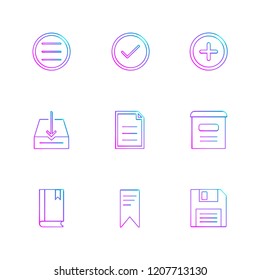 Set of 9 icons, for web, internet, mobile apps, interface design: business, finance, shopping, communication, fitness, computer, media, transportation, travel, easter, christmas, summer, device