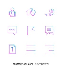 Set of 9 icons, for web, internet, mobile apps, interface design: business, finance, shopping, communication, fitness, computer, media, transportation, travel, easter, christmas, summer, device