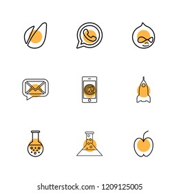 Set of 9 icons, for web, internet, mobile apps, interface design: business, finance, shopping, communication, fitness, computer, media, transportation, travel, easter, christmas, summer, device