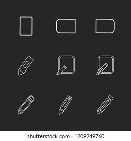 Set of 9 icons, for web, internet, mobile apps, interface design: business, finance, shopping, communication, fitness, computer, media, transportation, travel, easter, christmas, summer, device